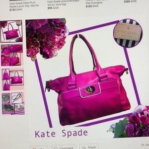 Kate Spade leather satchel fuschia